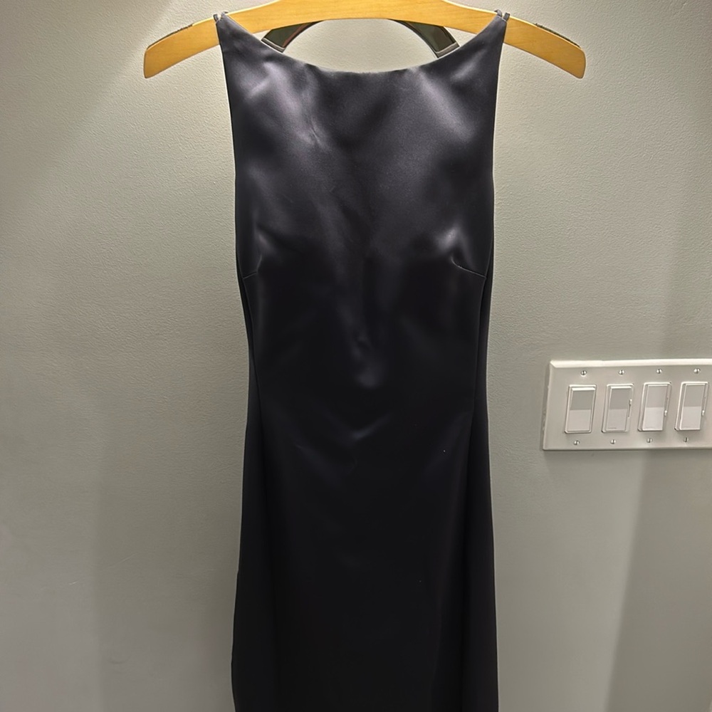 Vera Wang bridesmaids dress in platinum gray